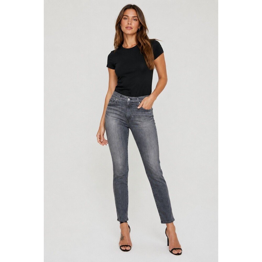 NWT AG Adriano Goldschmied Denim Mari High Rise Straight Leg Jeans Metro Grey 26